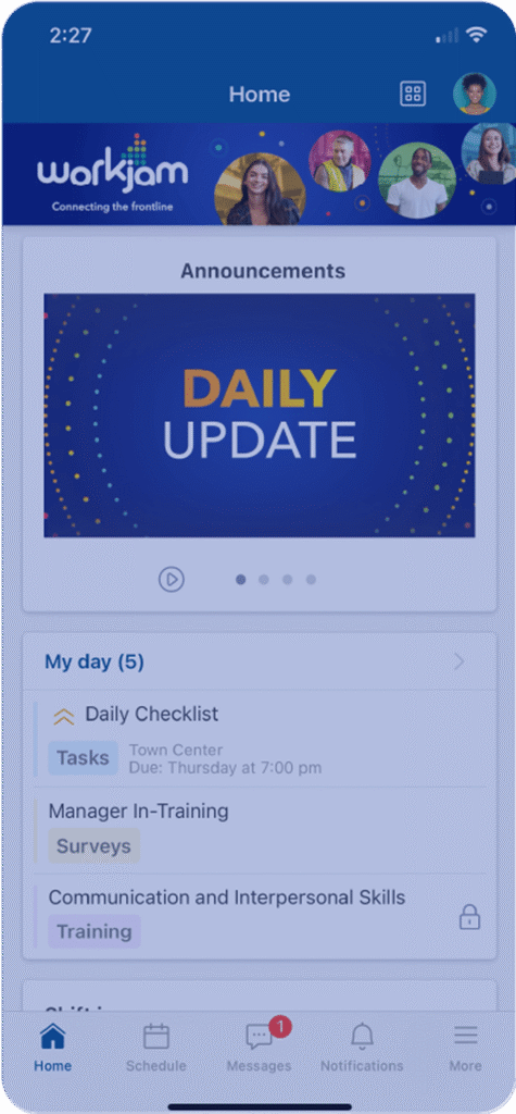 Démo de l'application WorkJam