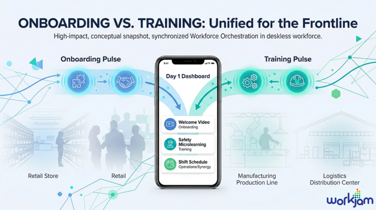 Onboarding vs. Training : Quelle est la différence pour les employés de terrain ?