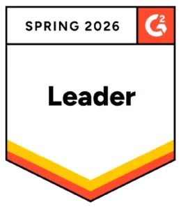 G2 Leader Spring 2026 blue award badge designating WorkJam as a category frontrunner.