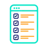 Icon of a checklist with four checked items